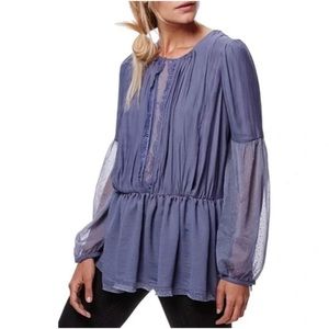 NWT Free People The Soul Serene Peasant Blouse